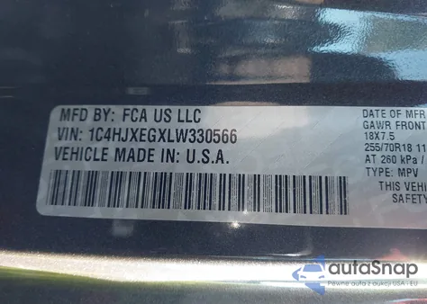 2020 Jeep Wrangler Unlimited Sahara Altitude 4X4 из США, поврежденный, VIN 1C4HJXEGXLW330566